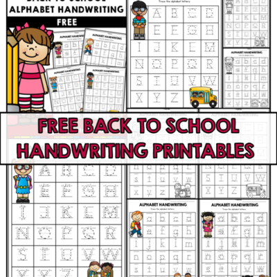 Free Back to School Handwriting Printables