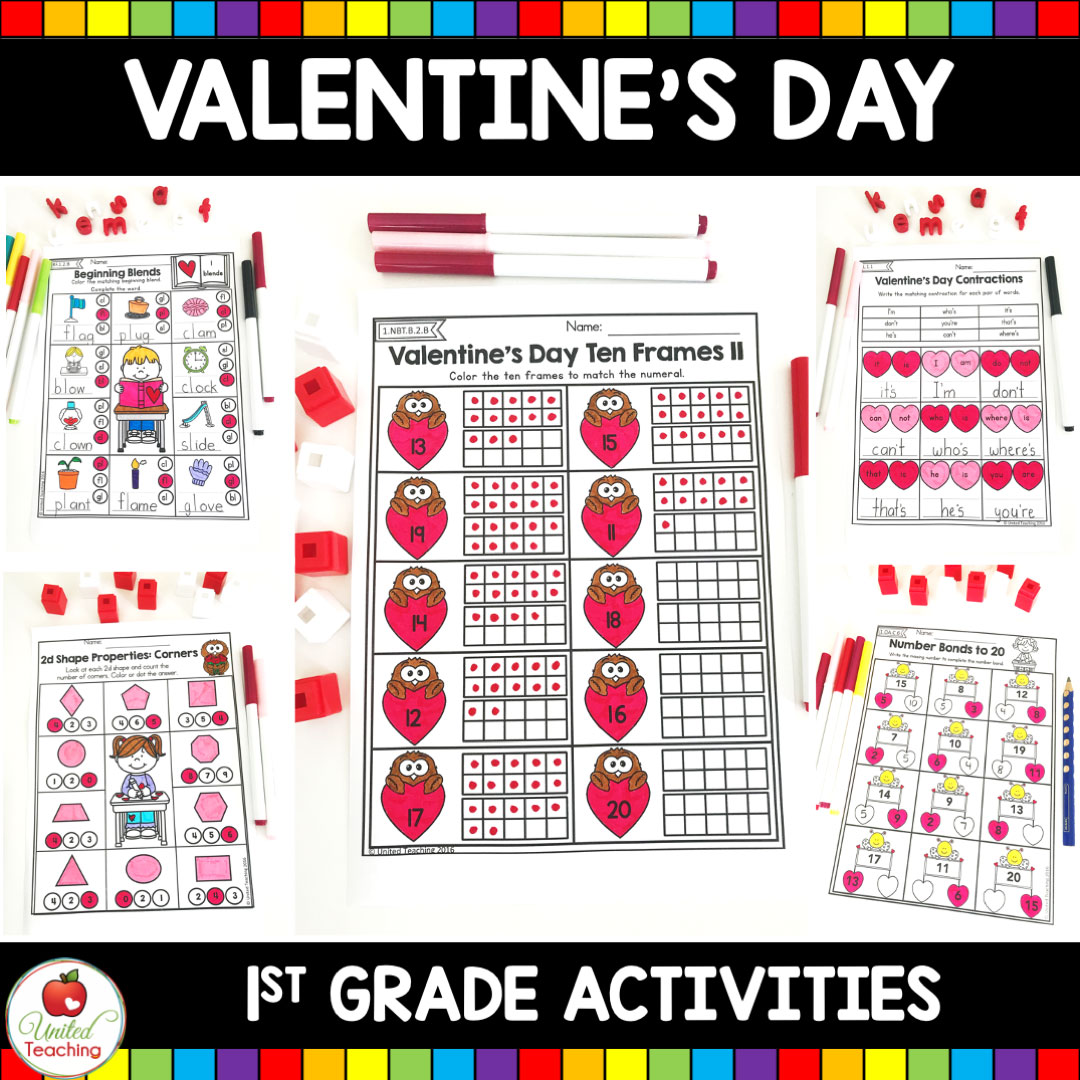 Valentine's Day 1st Grade Activities