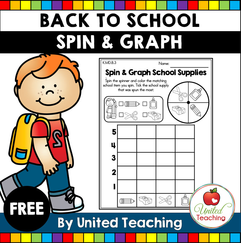 Free Back to School Spin and Graph Activity