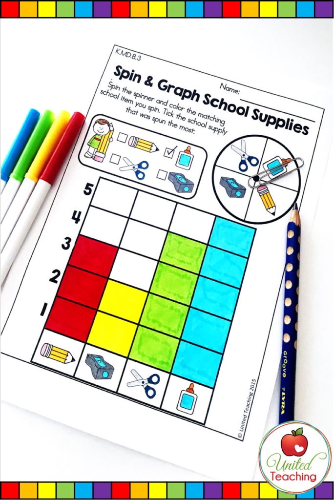 FREE Back to School Spin and Graph Math Activity