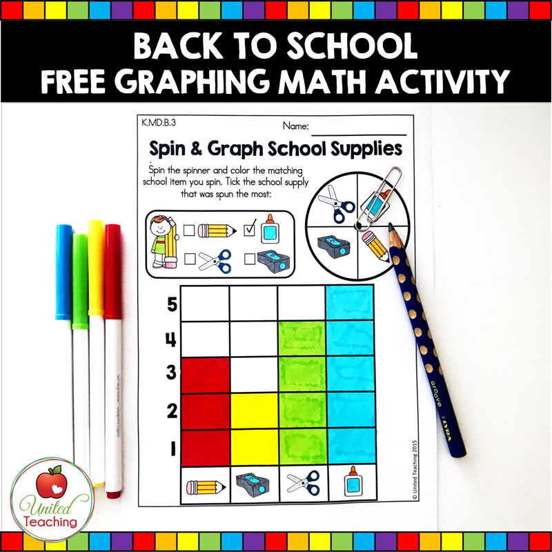 Back to School Spin and Graph Activity (FREE)