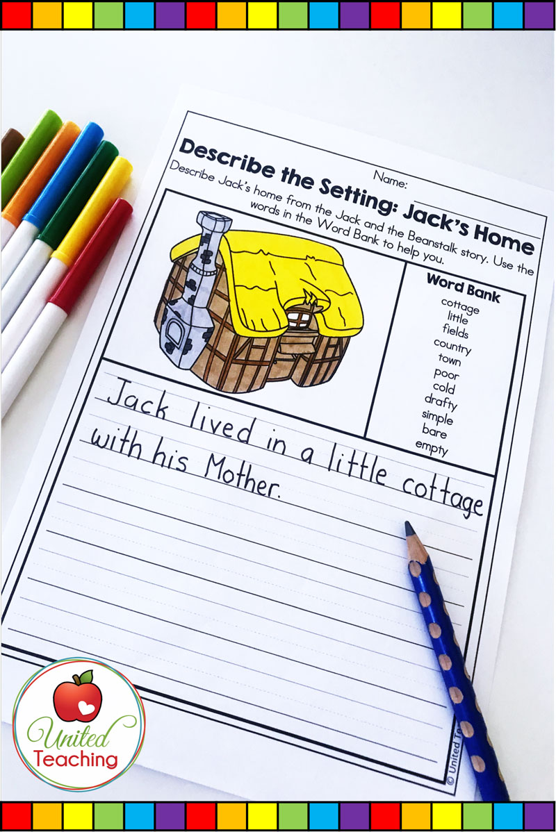 Jack and the Beanstalk Fairy Tale No Prep Activities - United Teaching