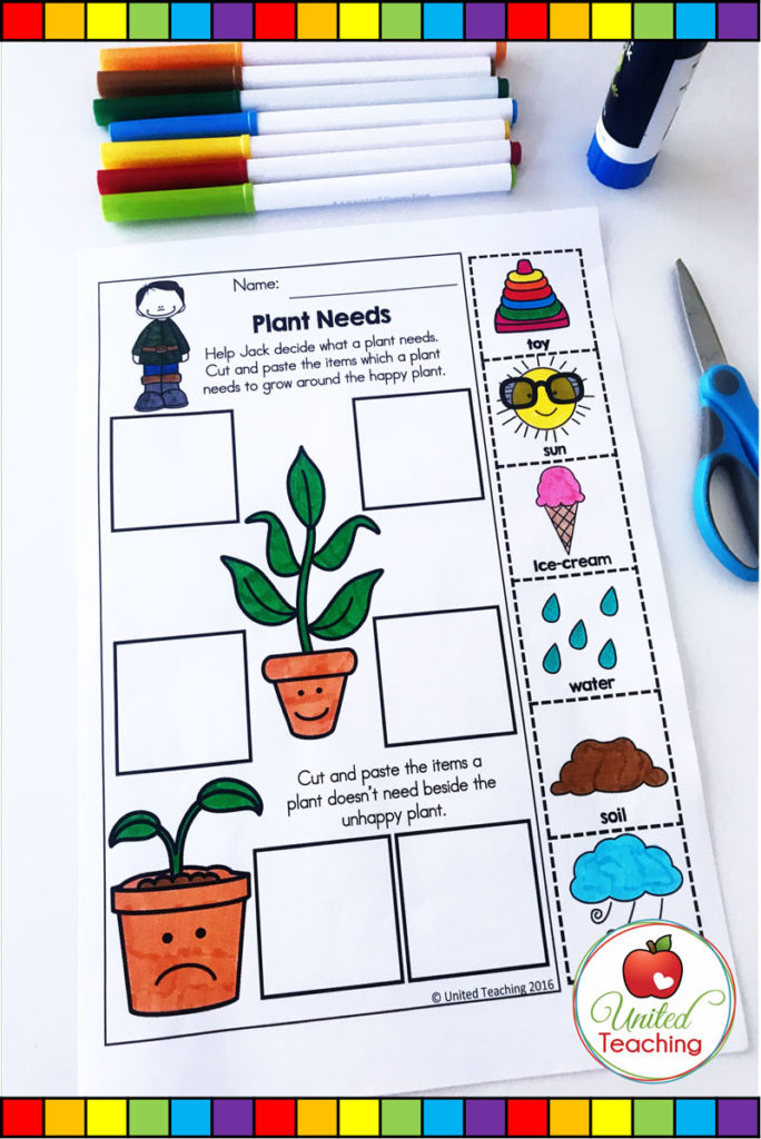 Jack and the Beanstalk fairy tale plant needs no prep science activity.