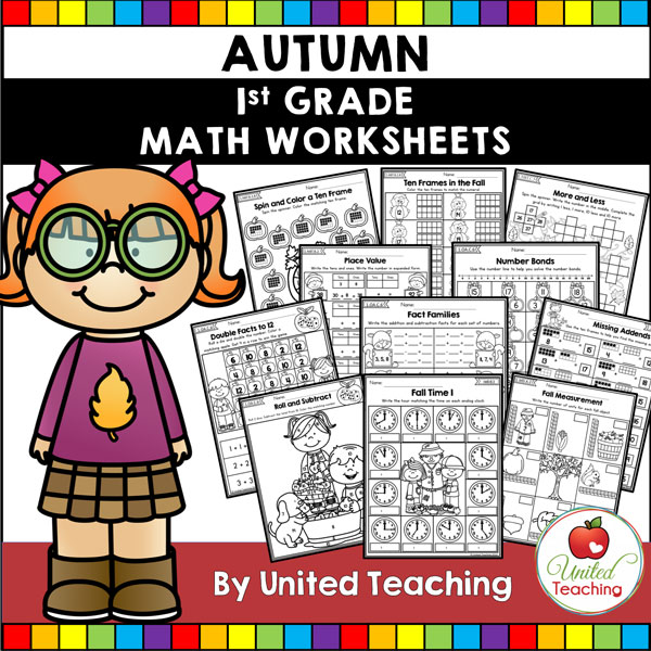 Fall Math Activities 1st Grade United Teaching
