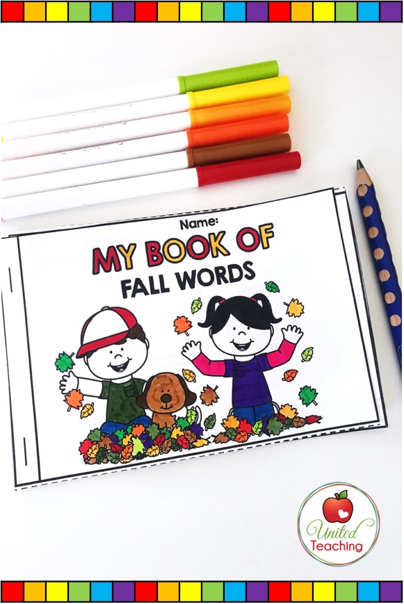 My Book of Fall Words Booklet