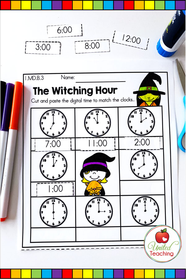 halloween homework kindergarten