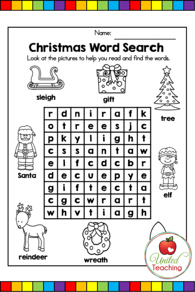 Free Christmas Word Find