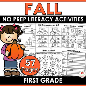 Fall Literacy Activities 1st Grade Packet