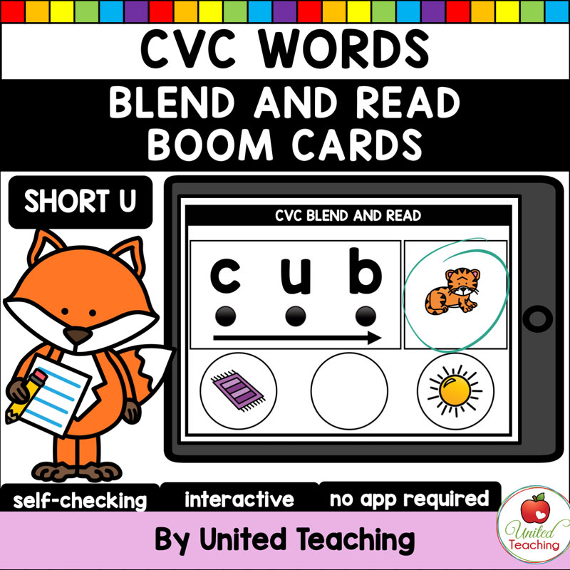CVC Words Blend and Read Short U