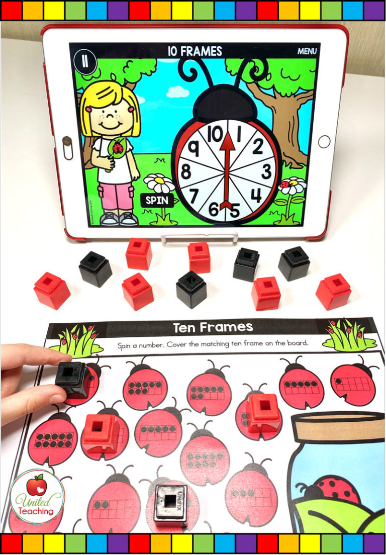 Numbers 1-10 Digital Math Spinner Games - United Teaching