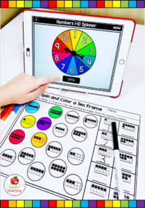 Numbers 1-100 Digital Spinner Math Activities Part 1 - United Teaching