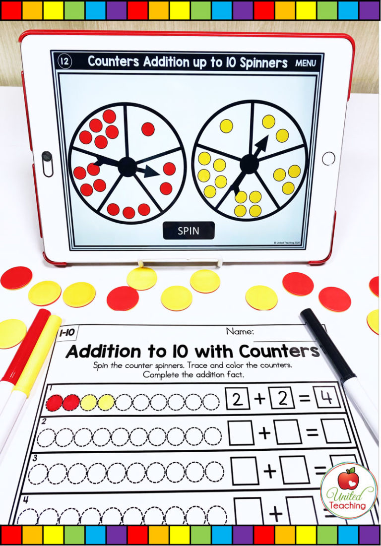 Numbers 1-100 Digital Spinner Math Activities Part 1 - United Teaching