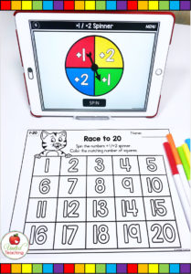 Numbers 1-100 Digital Spinner Math Activities Part 2 - United Teaching