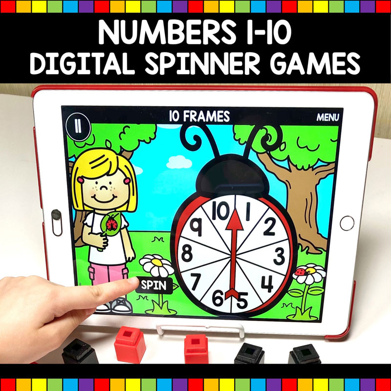 Numbers 1-10 Digital Spinner Games