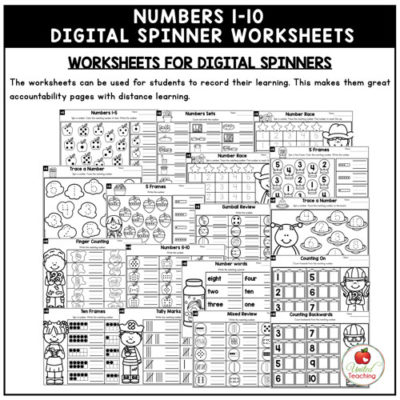 Numbers 1-10 Digital Math Spinner Games - United Teaching