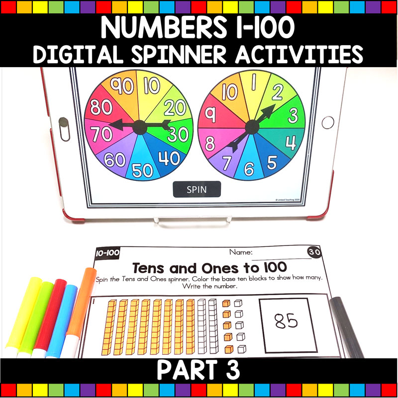 Math Activities with Digital Spinners Part 3