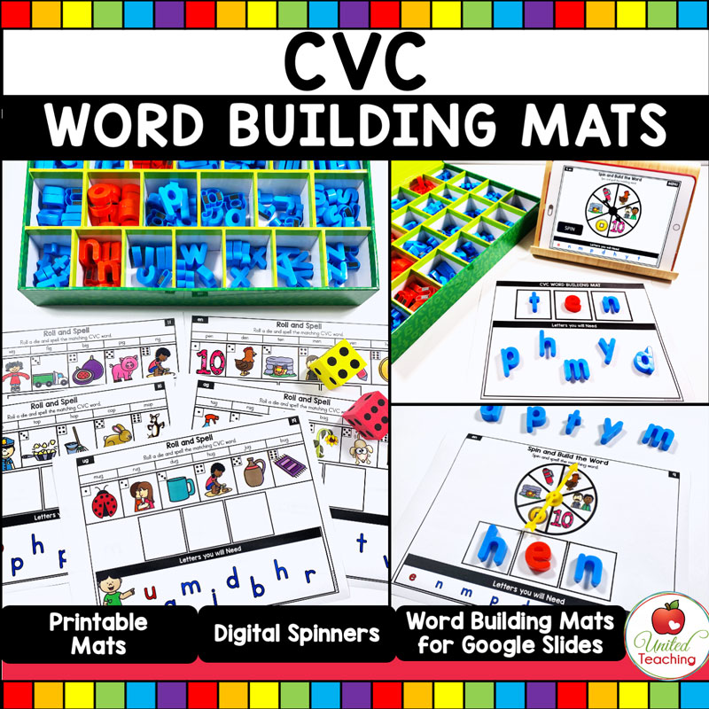 CVC Word Building Activity Education Resources Phonics Home Learning 