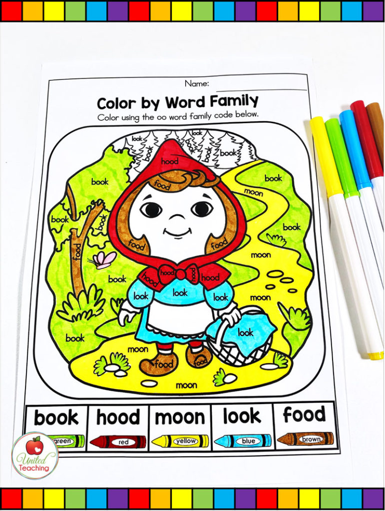 Red Riding Hood Color by Sight Word