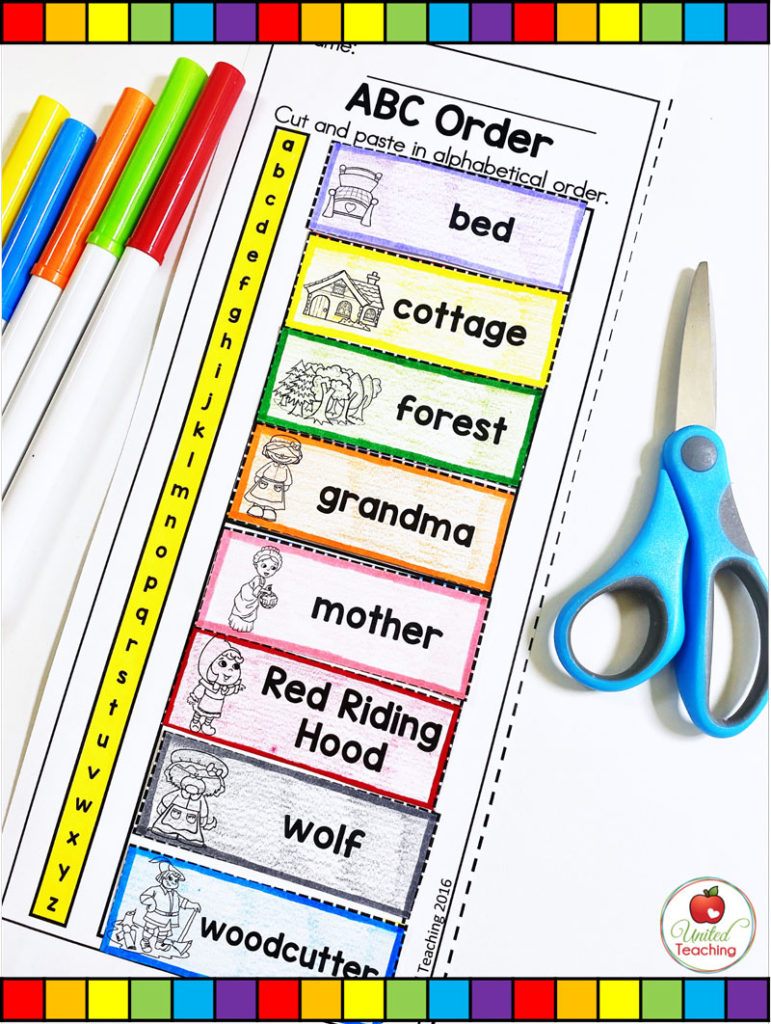 Red Riding Hood ABC Order Activity