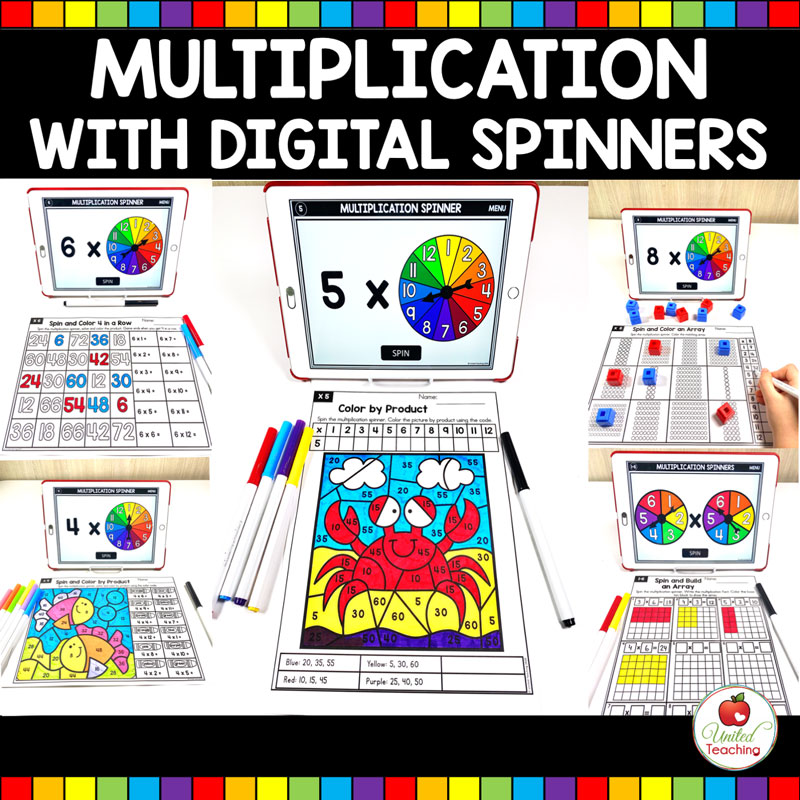 Multiplication Activities with Digital Spinners Main Image