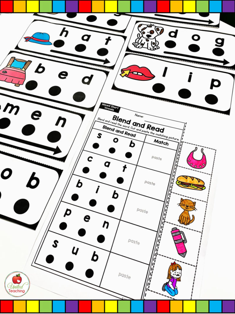 Blending CVC Words, Phonics Games Kindergarten and 1st Grade