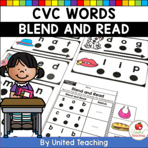 CVC Words Blend and Read Cards
