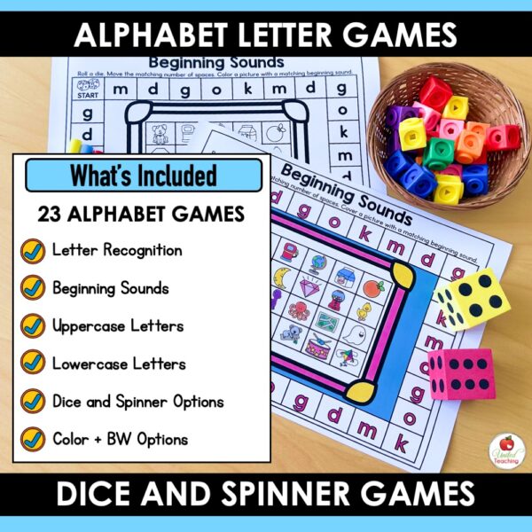 Alphabet Dice and Spinner Games - Image 2