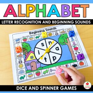 Alphabet Letter Dice and Spinner Games