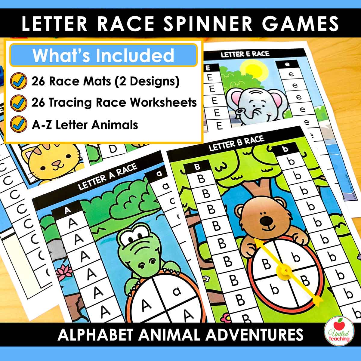 Alphabet Animal Letter Race Spinner Games - Image 2