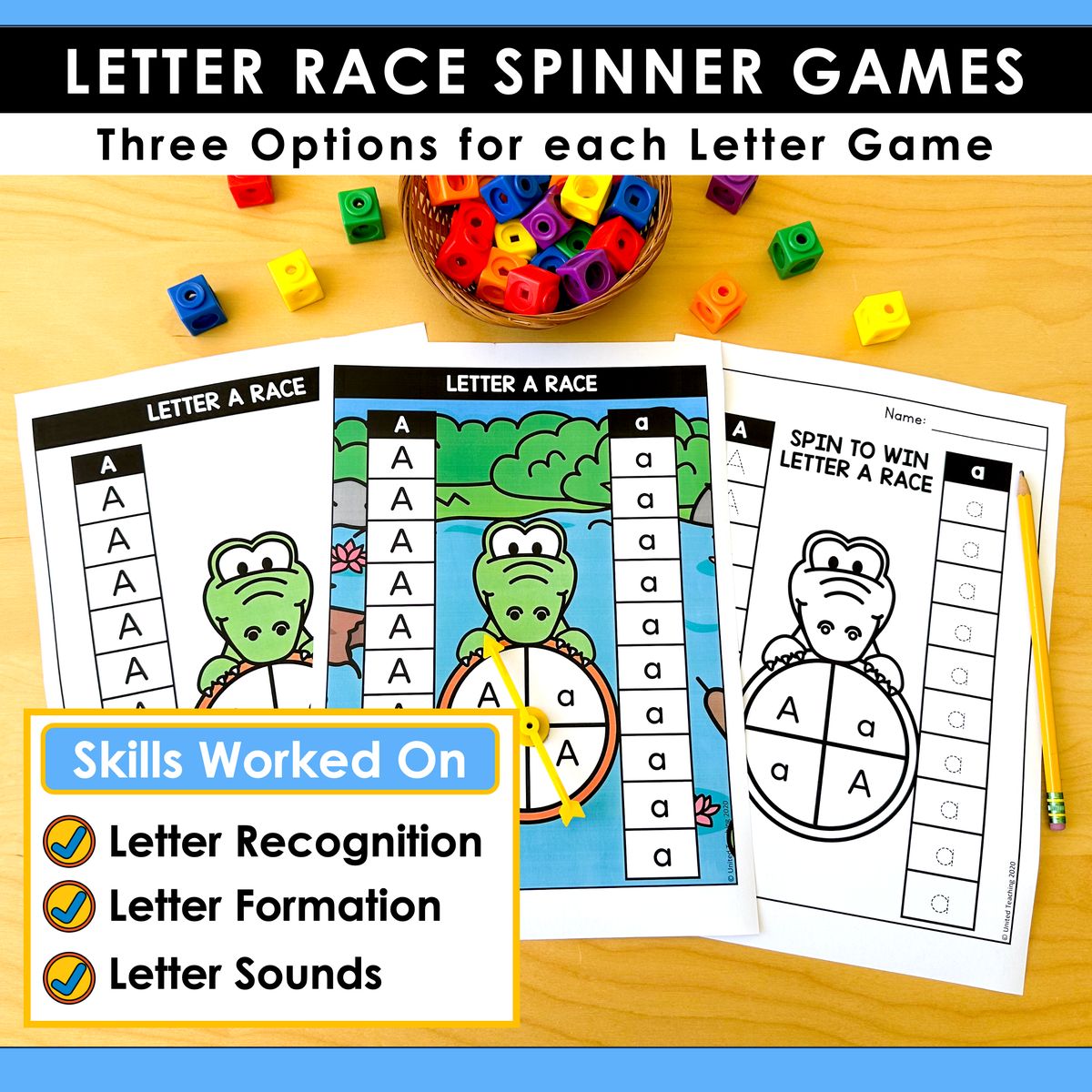Skills worked on by the Alphabet Animal Letter Race Games