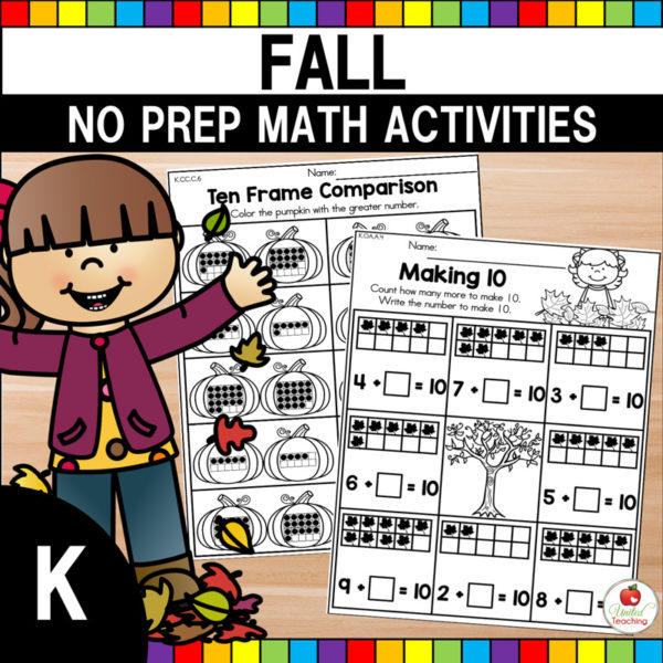 Fall Math Activities For Kindergarten United Teaching