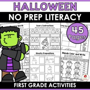 Halloween Literacy Activities for 1st Grade