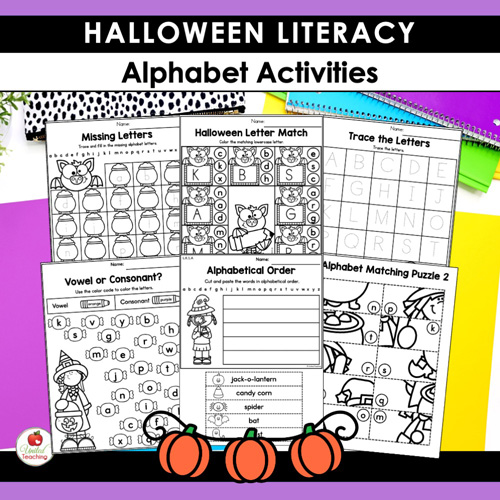Halloween Literacy Activities Kindergarten Packet - Image 4