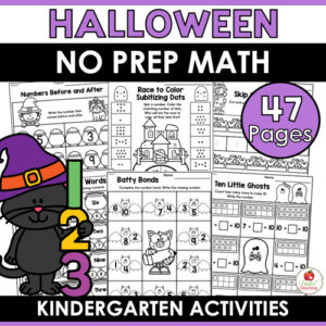 Halloween Math Activities Kindergarten Packet