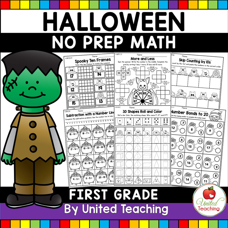 Halloween Math Activities 1st Grade United Teaching