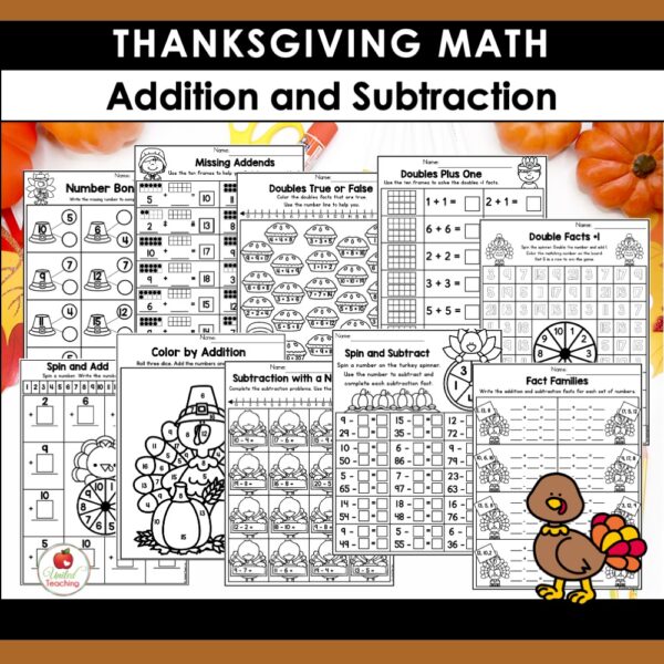 Thanksgiving Math Activities for 1st Grade - Image 7