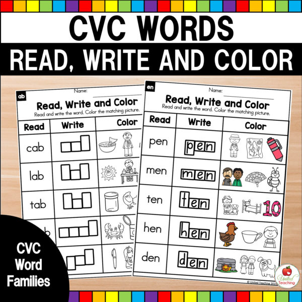 CVC-Words-Read-Write-Color-Worksheets