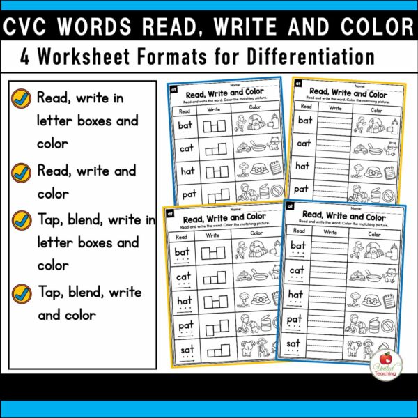 CVC Words Read Write and Color - Image 4