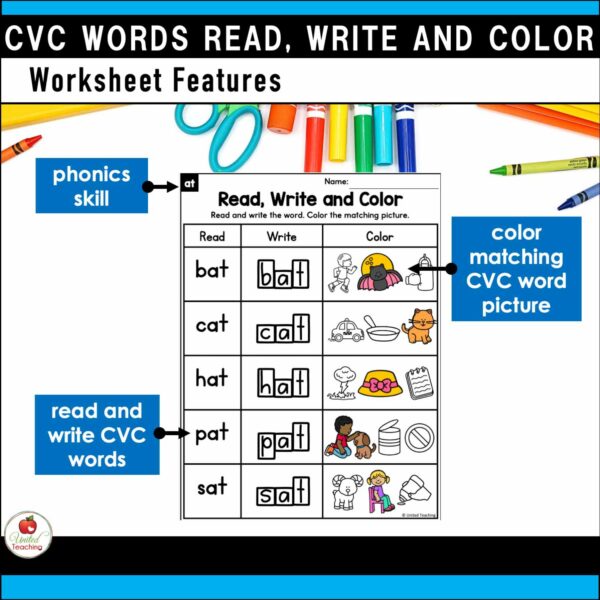 CVC Words Read Write and Color - Image 6