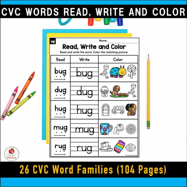 CVC Words Read Write and Color - Image 8