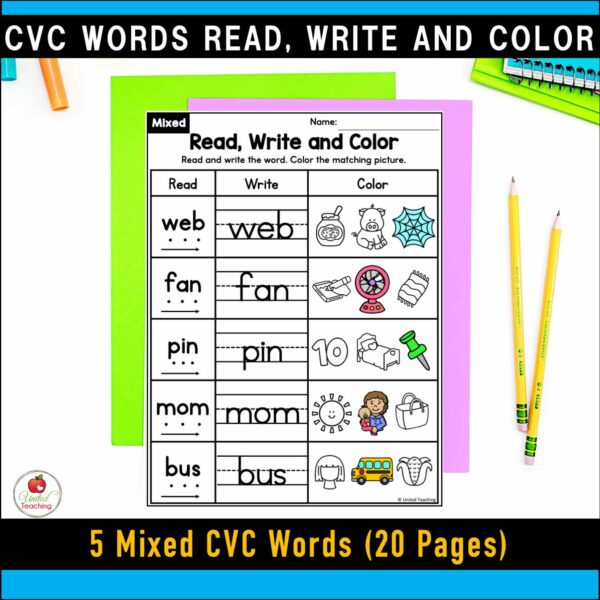 CVC Words Read Write and Color - Image 10