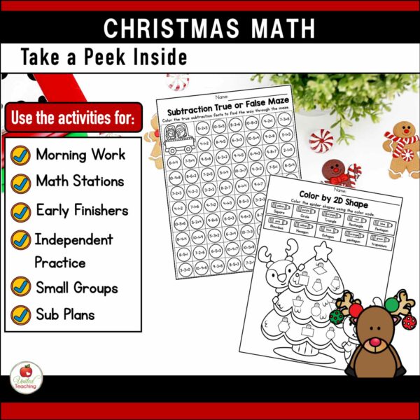 Christmas Math and Literacy Activities 1st Grade Bundle - Image 4