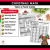 Christmas Math and Literacy Worksheets Kindergarten Bundle - United ...