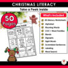 Christmas Math and Literacy Worksheets Kindergarten Bundle - United ...