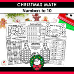 Christmas Math and Literacy Worksheets Kindergarten Bundle - United ...