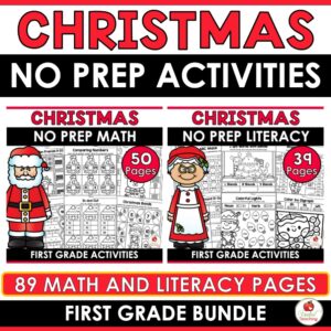 Christmas Math and Literacy Activities for 1st Grade