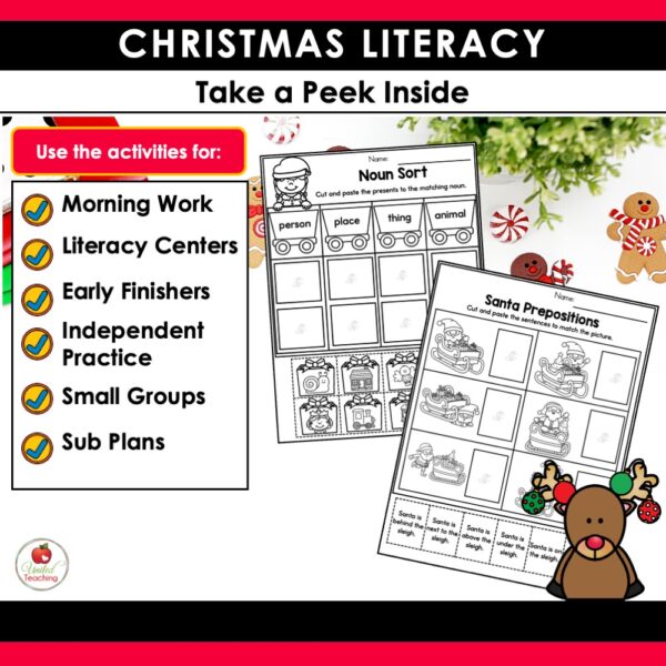 Holiday Math and Literacy Activities Bundle for 1st Grade - Image 13