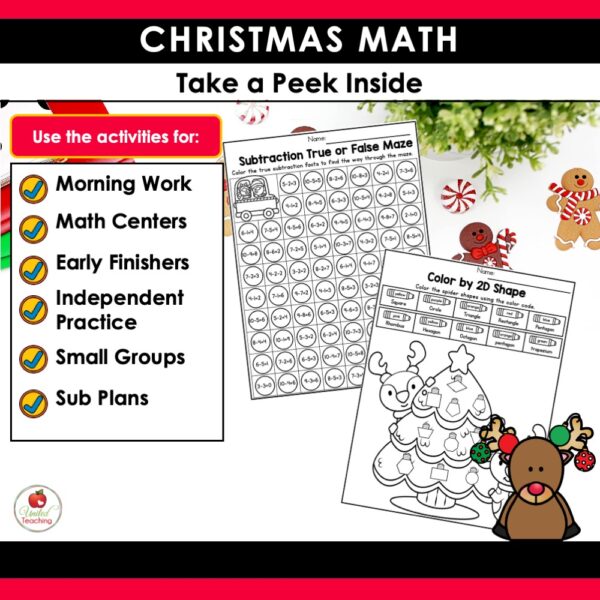 Holiday Math and Literacy Activities Bundle for 1st Grade - Image 15