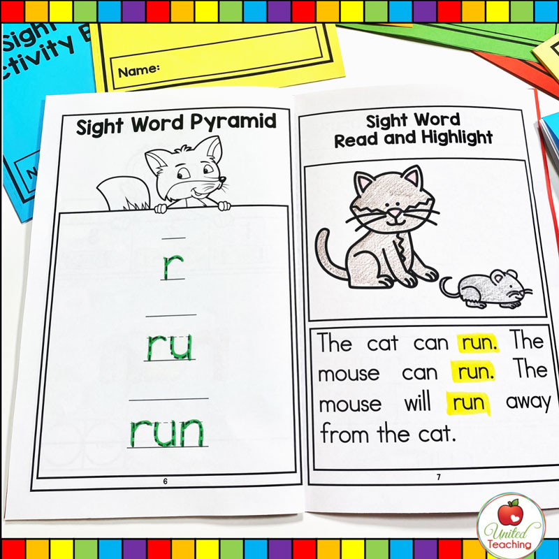 Sight Words Handwriting  Tracing Book (Pre-Primer Words) by