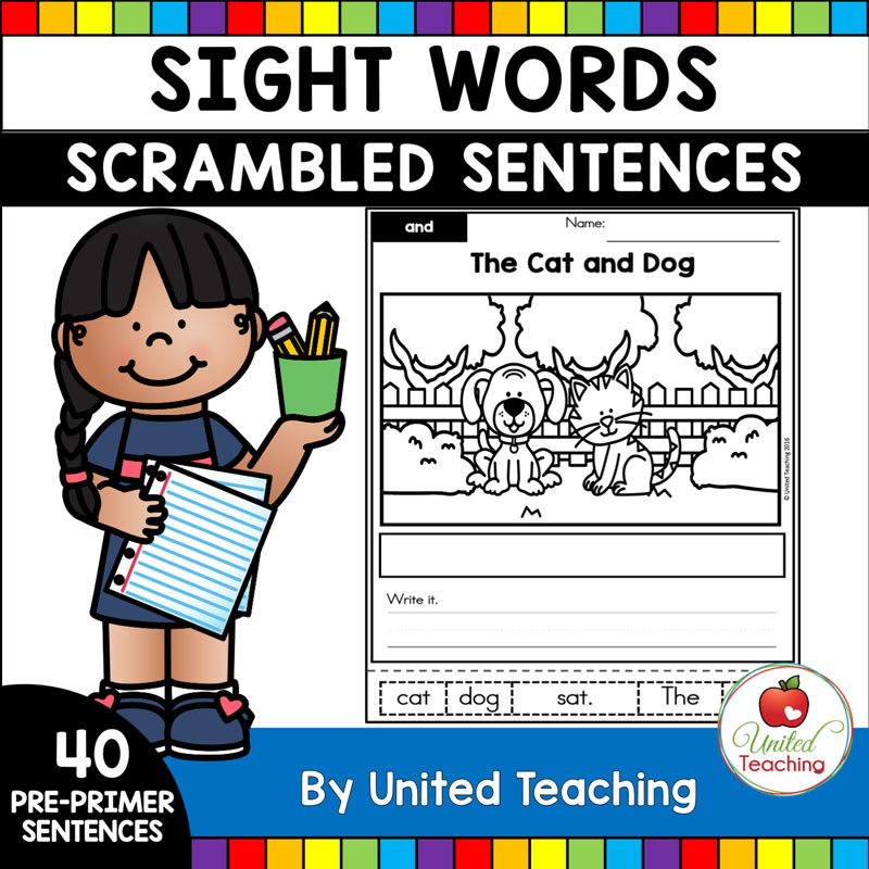 Sight Word Sentence Builder Worksheets